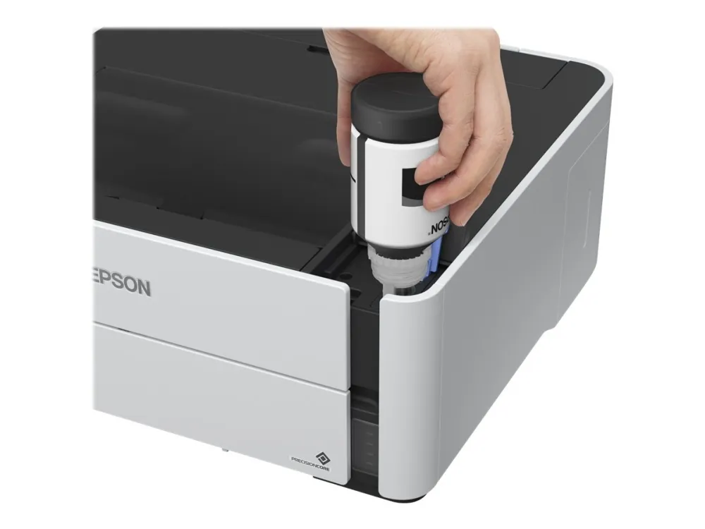 Epson EcoTank M1180 - Printer - S/H - Duplex - blækprinter - kan genopfyldes - A4/Legal - 1200 x 2400 dpi - op til 20 spm - kapacitet: 250 ark - USB 2.0, LAN, Wi-Fi