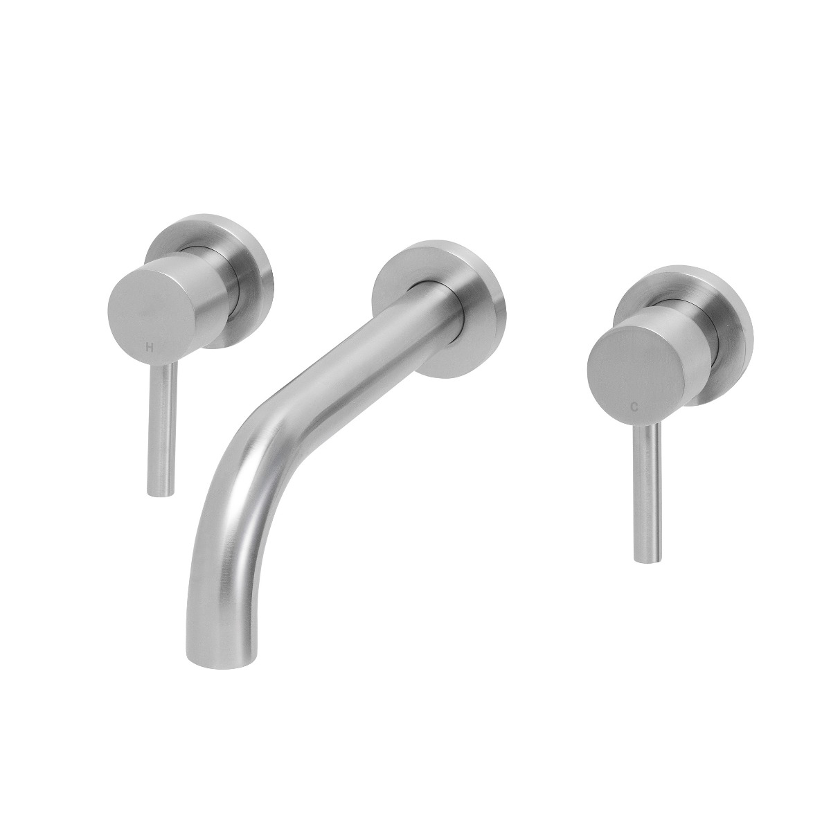 Mueller Round 2-knops wastafelafbouwdeel RVS PVD