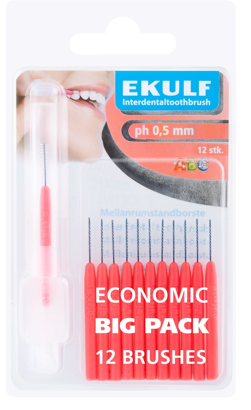 Ekulf ph 0,5 Mellomromsbørster 12 stk