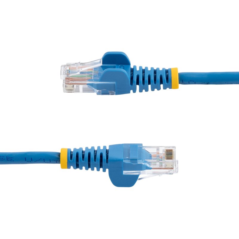 StarTech.com Câble réseau Cat5e UTP sans crochet de 2m - Cordon Ethernet RJ45 anti-accroc - M/M - Bleu