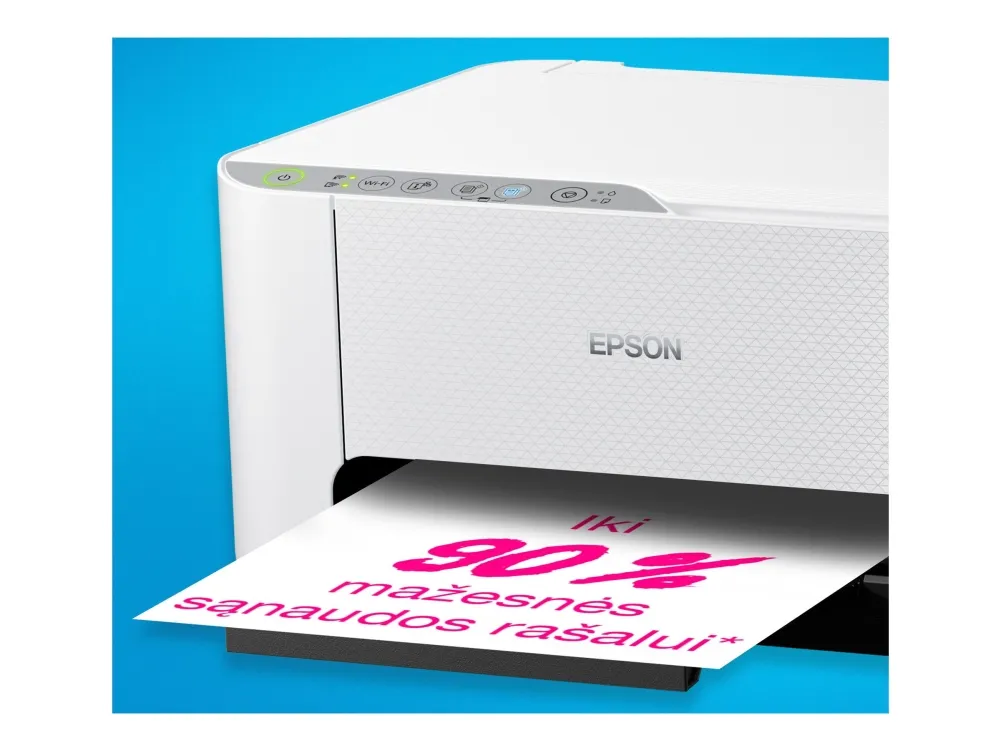 Epson EcoTank L3276 - Multifunktionsprinter - farve - blækprinter - ITS - A4/Legal (medie) - op til 10 spm (udskriver) - 100 ark - USB, Wi-Fi - hvid