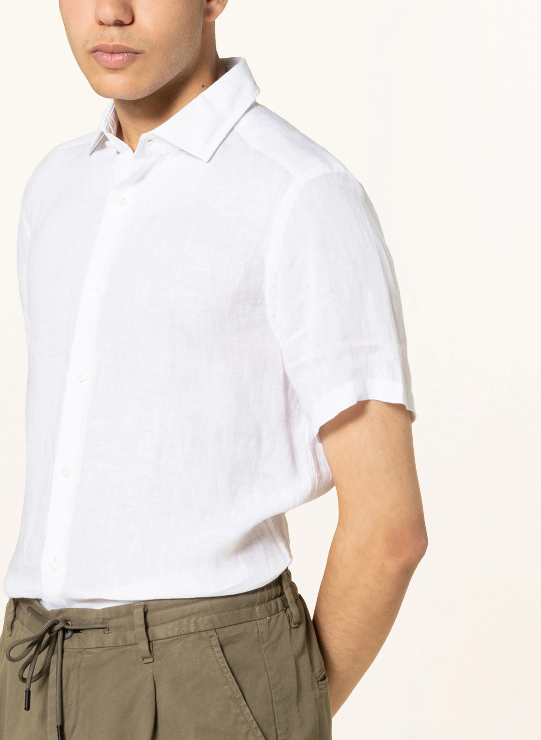 REISS Kurzarmhemd HOLIDAY Slim Fit aus Leinen