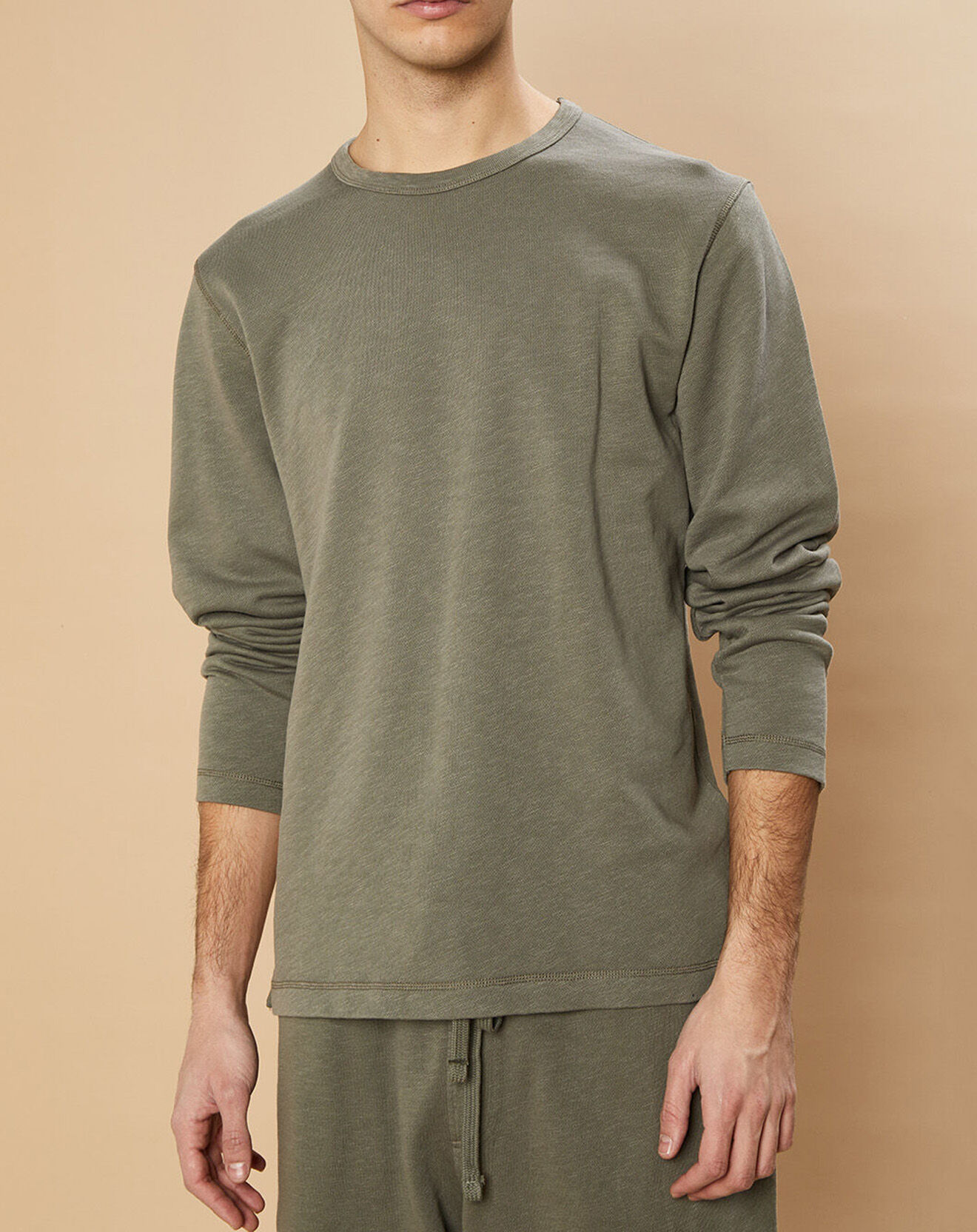 Hartford Sweat Light Crew olive