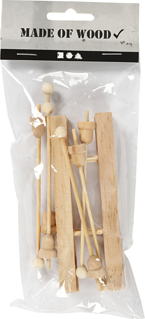 Ski Med Stave - Str. 11X3,8 CM - 3 Par