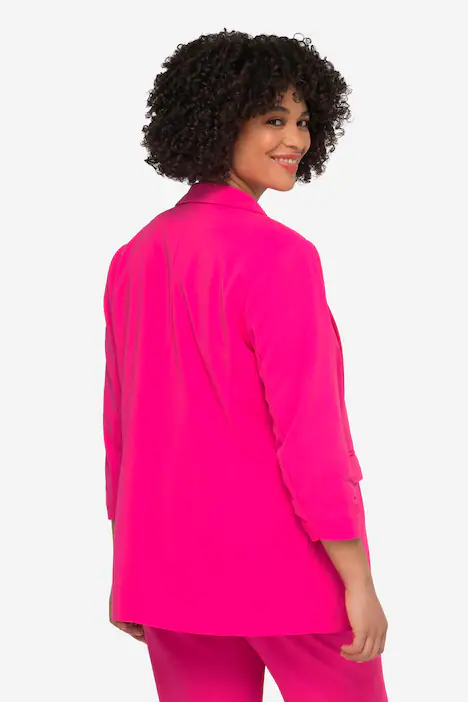 Blazer, offene Form, Reverskragen, Langarm, pink