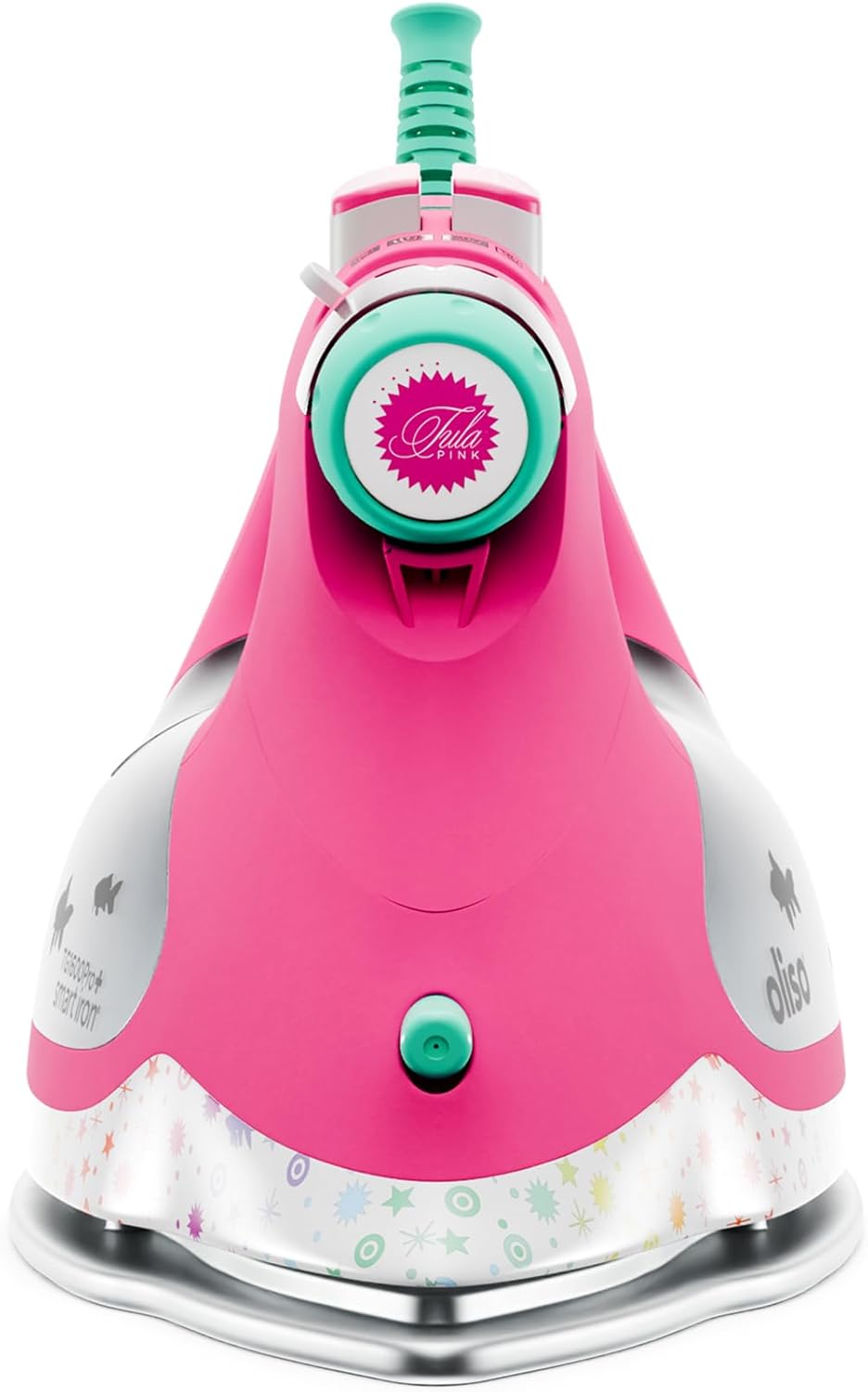 oliso TG1600 Pro Plus SmartIron mit automatischem Lift – zum Bügeln von Kleidung, Nähen, Quilten und Basteln | Diamond Ceramic-Flow-Bügelsohle, Tula Pink