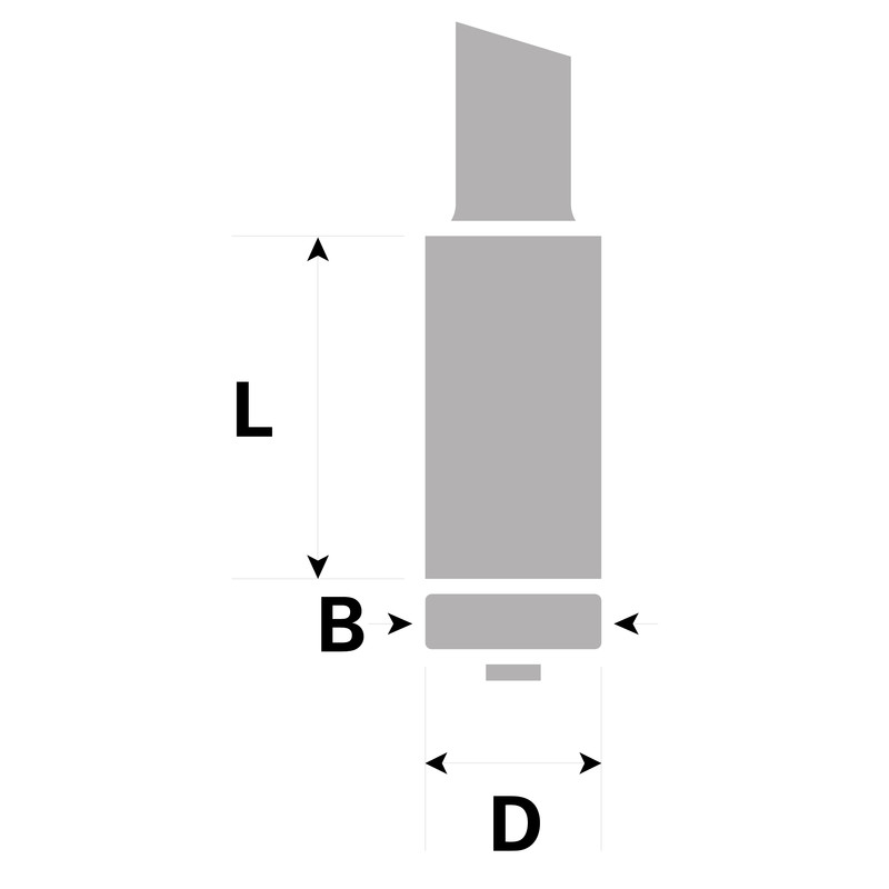 Bosch kantenfrees 8 : 12,7x25,4mm