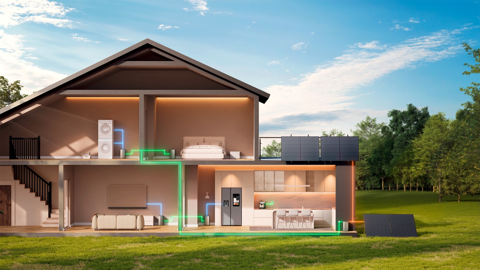 EcoFlow Stream Pro Balkonkraftwerk mit Speicher und Wechselrichter 1,92 kWh netzunabhängig 3 PV-Eingänge 1500 W