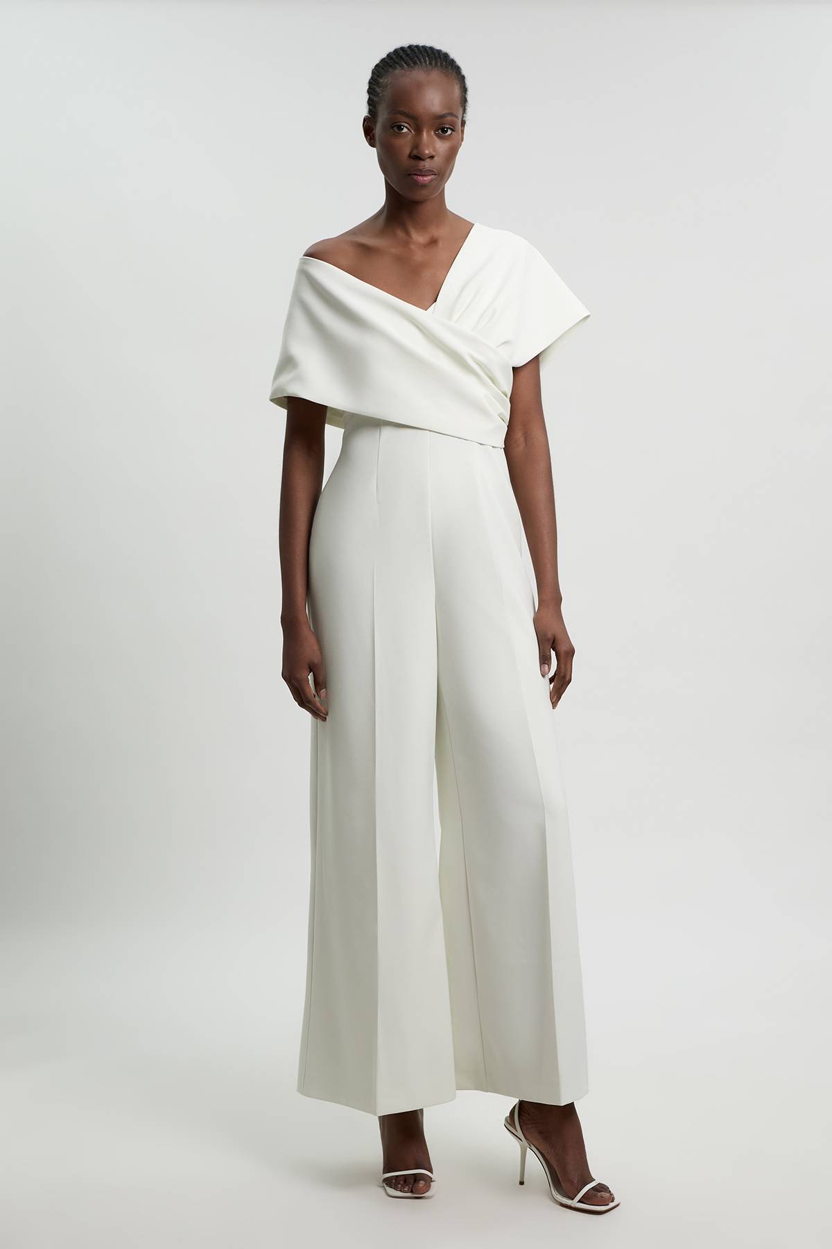KarenMillen Combinaison Ajustée Épaule Dénudée En Viscose Stretch Compacte Petite