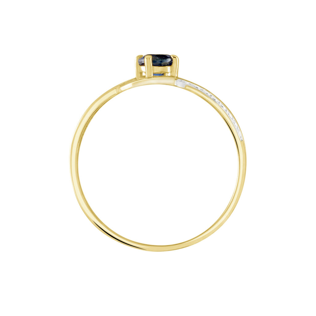Bague Or Jaune Canut Saphir