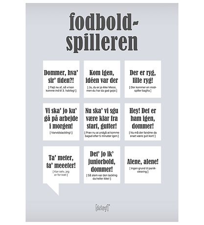 Dialægt Poster - 30x42 - Der Fußballspieler