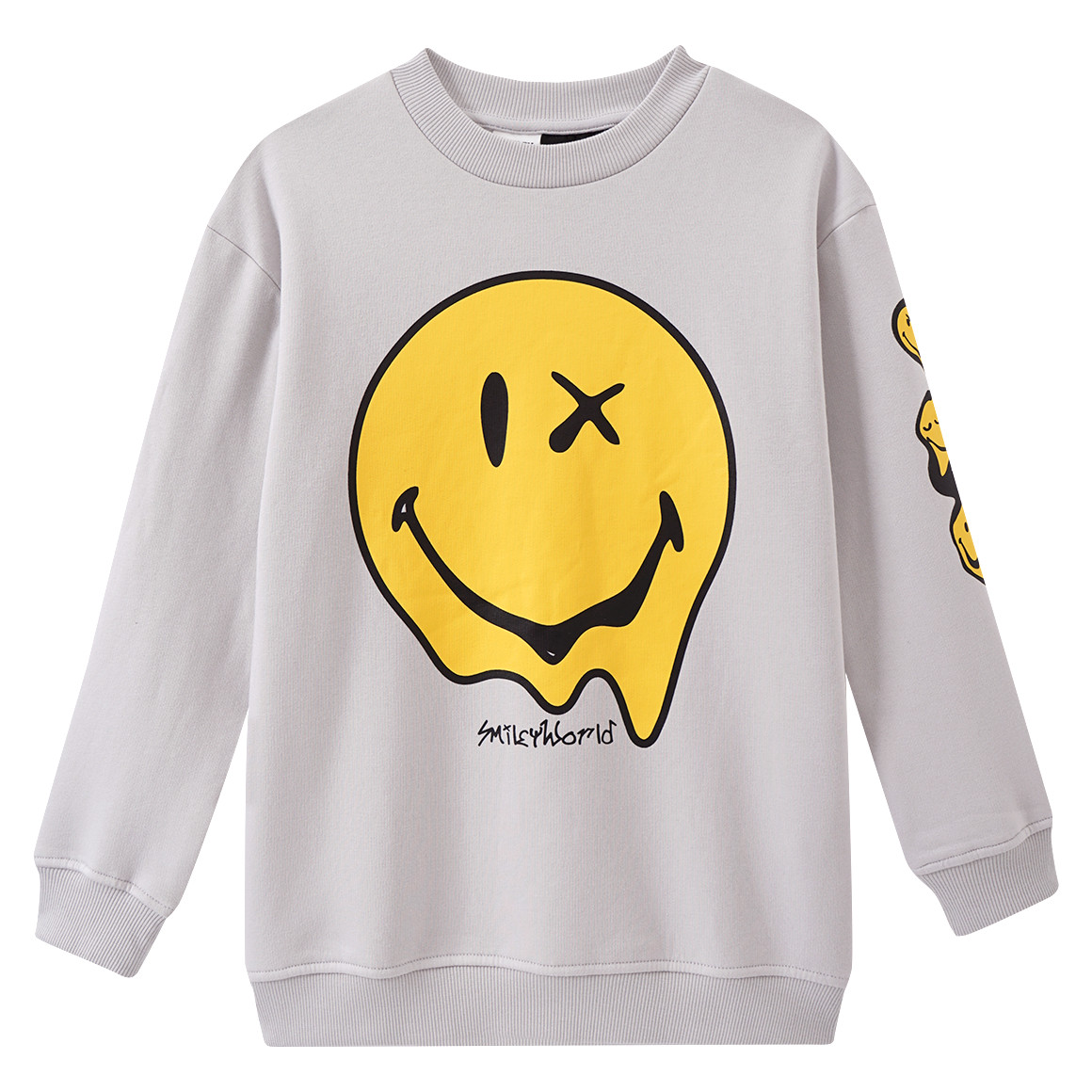 Beatwear SmileyWorld Sweatshirt mit Print hellgrau