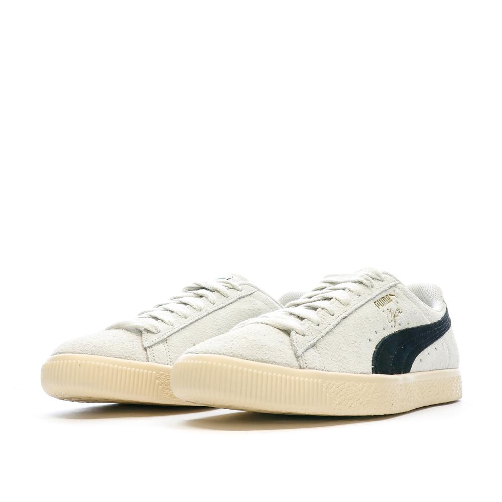 Puma Baskets Blanches/Noires Homme Puma Clyde Teasel