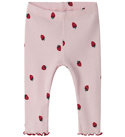 Name It Leggings - Rib - NbfJillie - Ballerina m. Erdbeere
