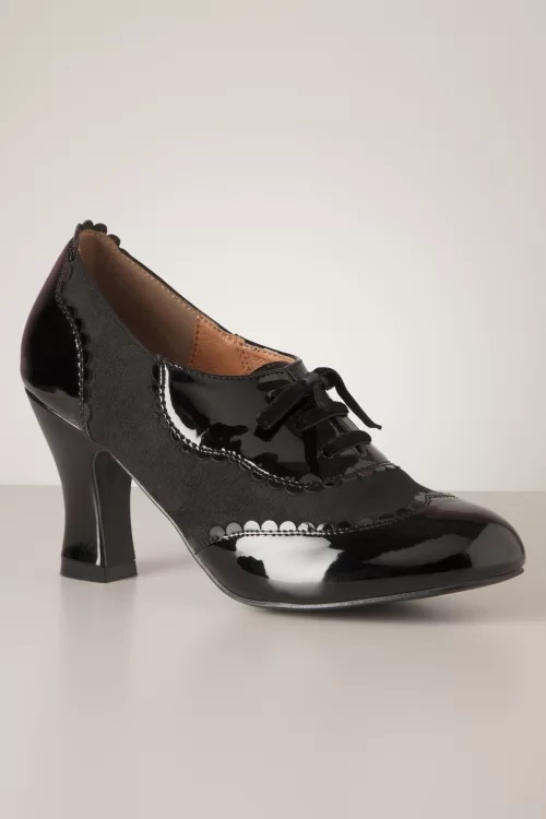 Banned Retro Bertie Waterfall shoe booties in zwart