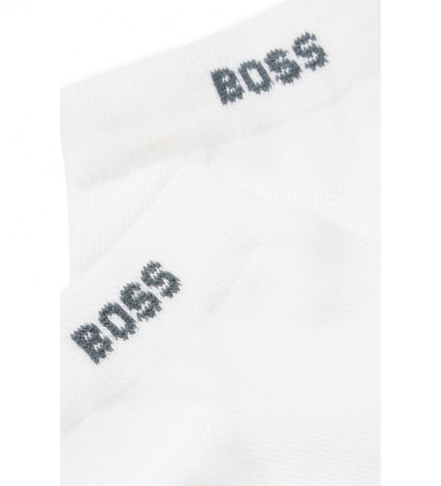 Pacote com 5 meias brancas de cano curto da BOSS