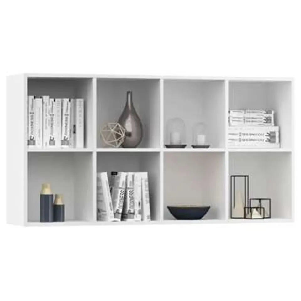 vidaXL - Boekenkast - Wit - Bewerkt hout - 66 x 30 x 130 cm