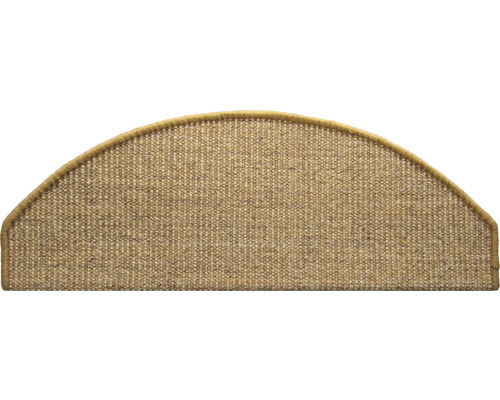 Traptredeset, natuurlijk licht sisal, halfrond, 28x65 cm, 15-delig