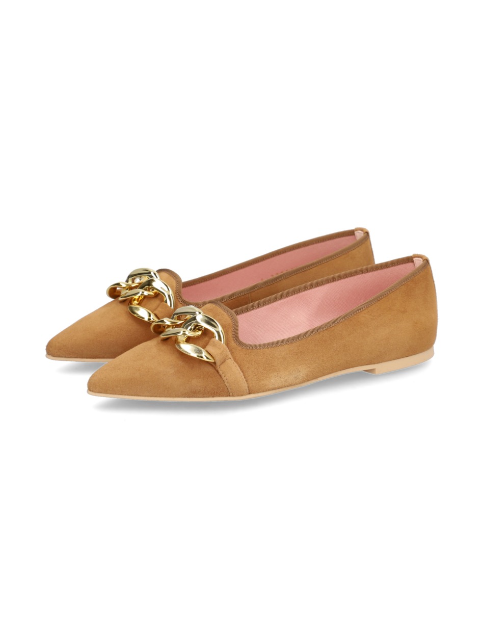 Veloursleder Ballerina