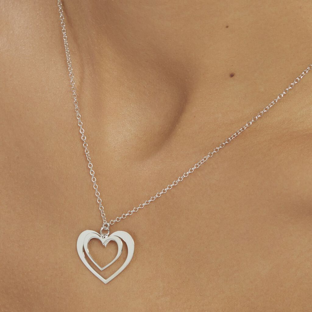 Collier Clarra Argent Blanc