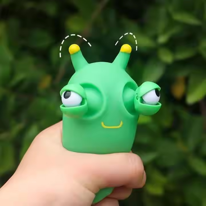 (80x40mm) Anti Stress Knautsch Spielzeug Fidget Pop Out Quetsch Spiel - Schnecke