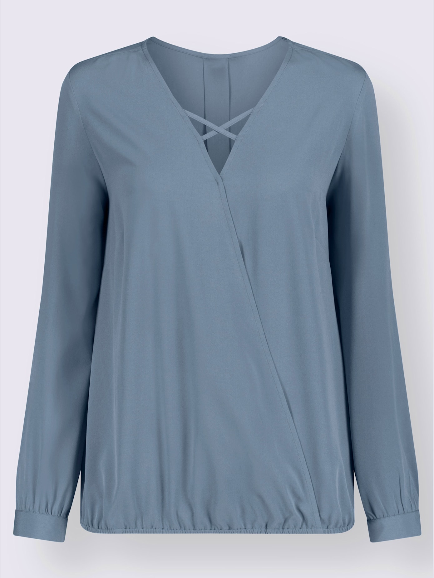 Chemisier chic effet cache cœur et lacets