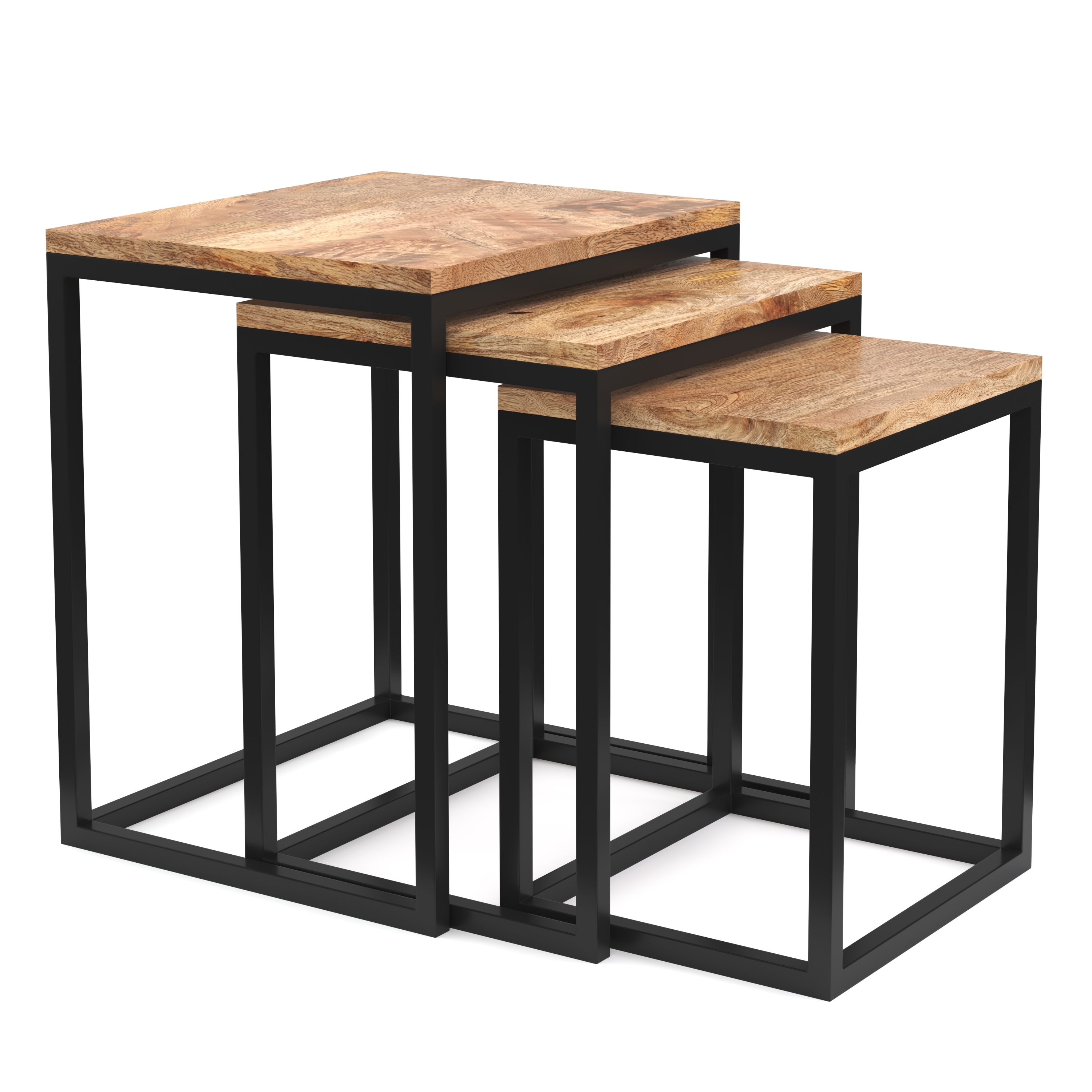 Beistelltisch Holz TOM 3-teilig