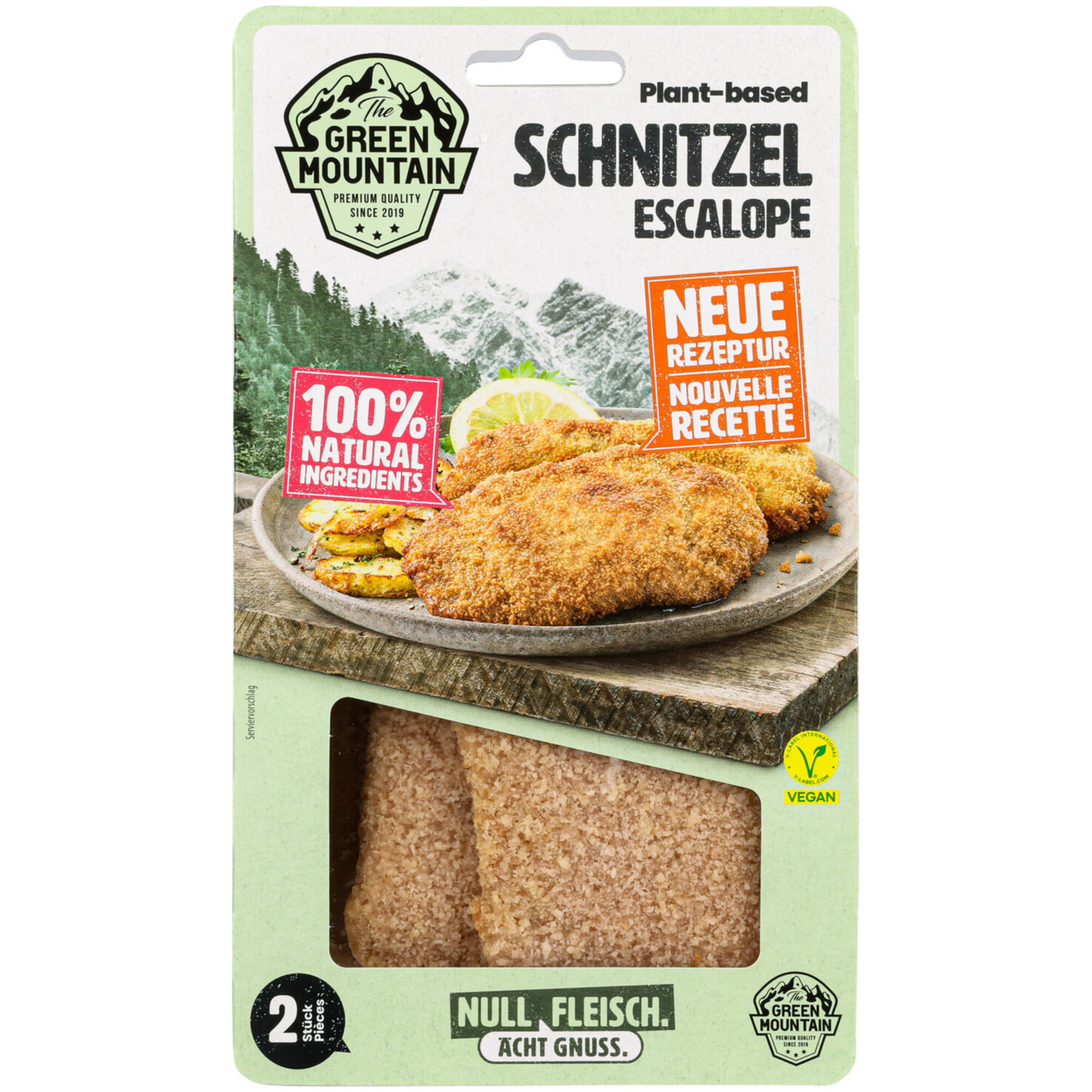 The Green Mountain plant-based Schnitzel -