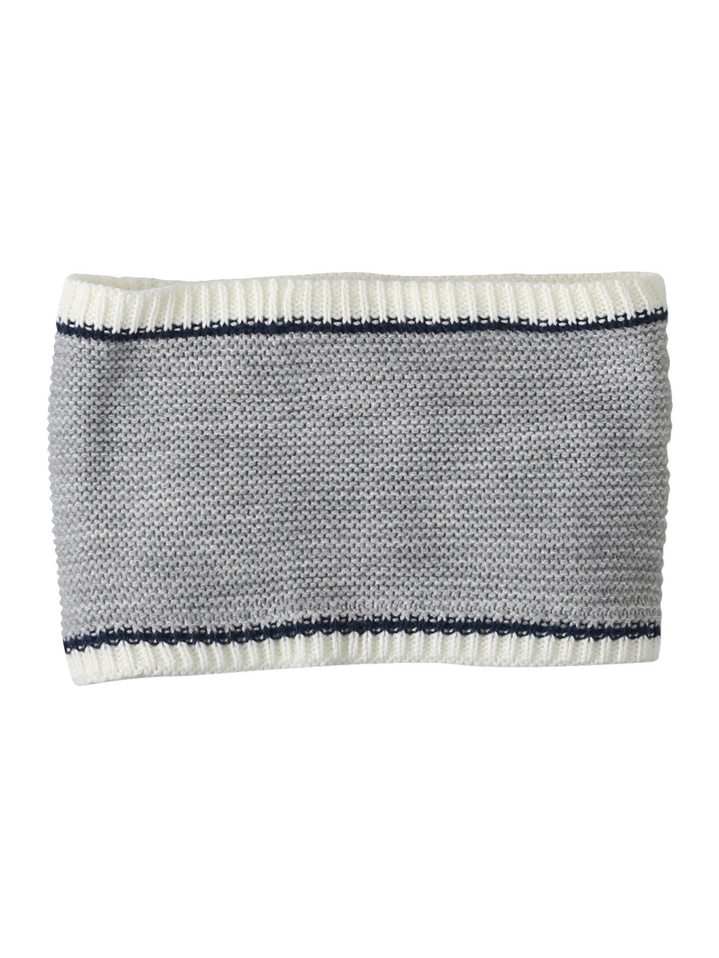 Vertbaudet Jungen Baby-Set: Mütze, Rundschal & Fäustlinge, Panda grau meliert
