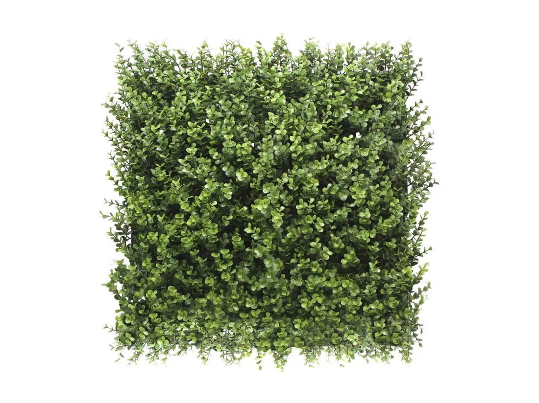 Buxus - Décoration de mur vert artificiel, jeu de 4 panneaux de haie artificielle 50x50 cm