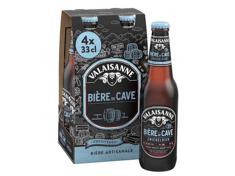 Valaisanne Zwickelbier 4 Stück x 0.33 l Unfiltriertes Spezialbier aus der Schweiz