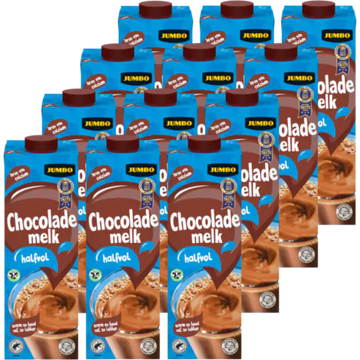 Jumbo Chocolademelk Halfvol 12 x 1 L