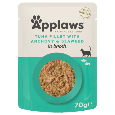 Applaws Pouch Tuna Filet & Anchovy 12x70g