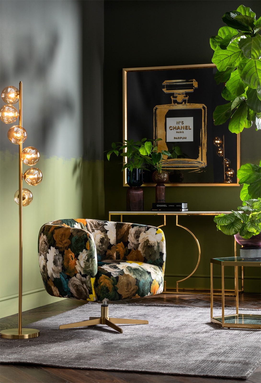 KARE DESIGN Beistelltisch COMB 55 cm goldfarbig