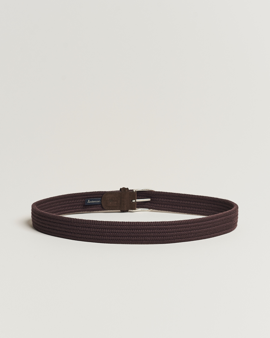 Anderson's Braided Wool Belt Brown