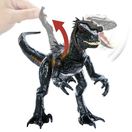 Mattel Jurassic World Indoraptor Dino (Dino Tracker), Figur inkl. AR Track-Code