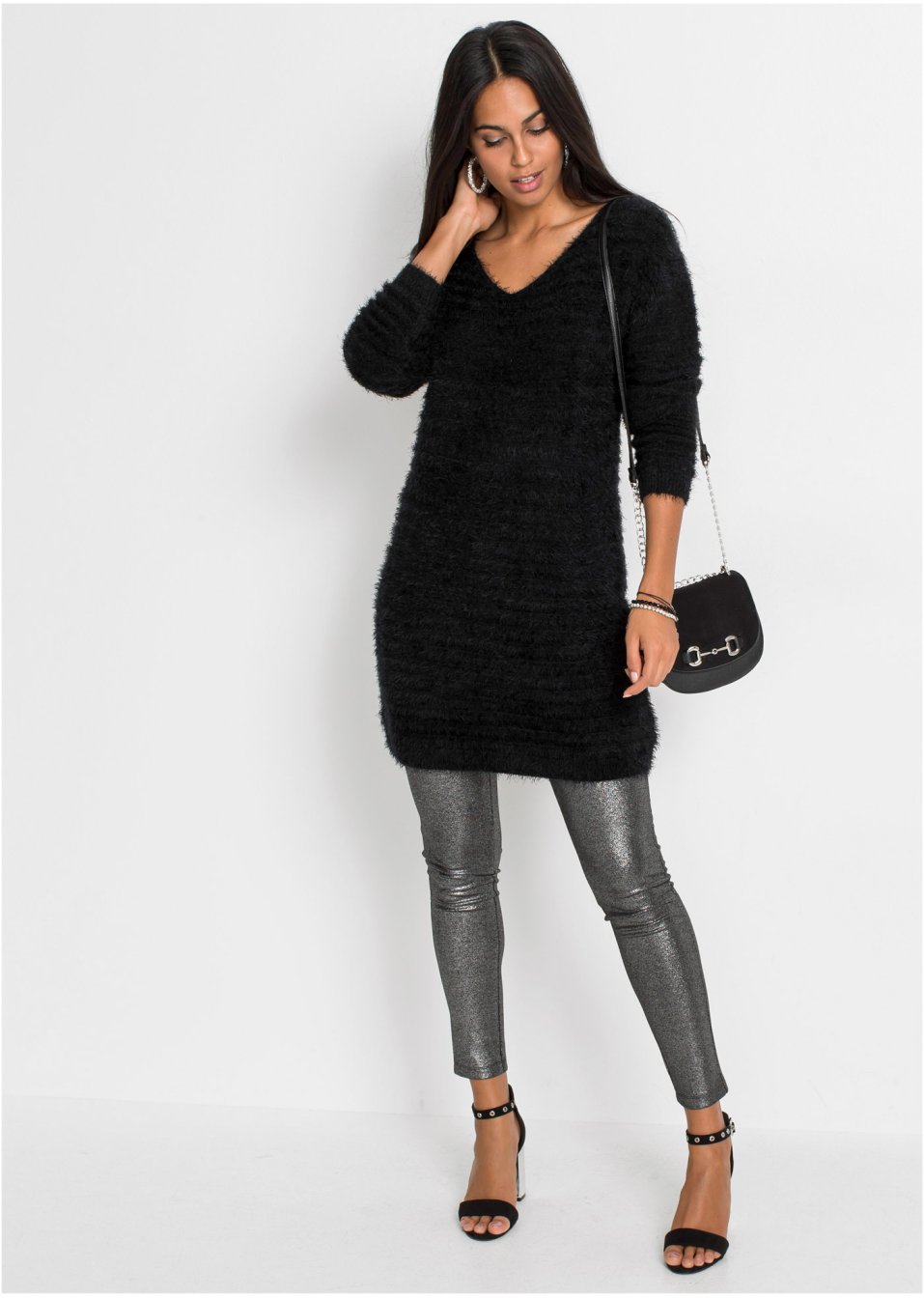 Pull long duveteux