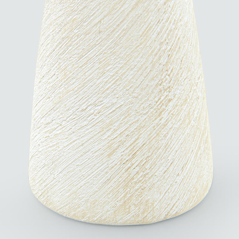 Vase soliflore wavy 'Riad' blanc et beige