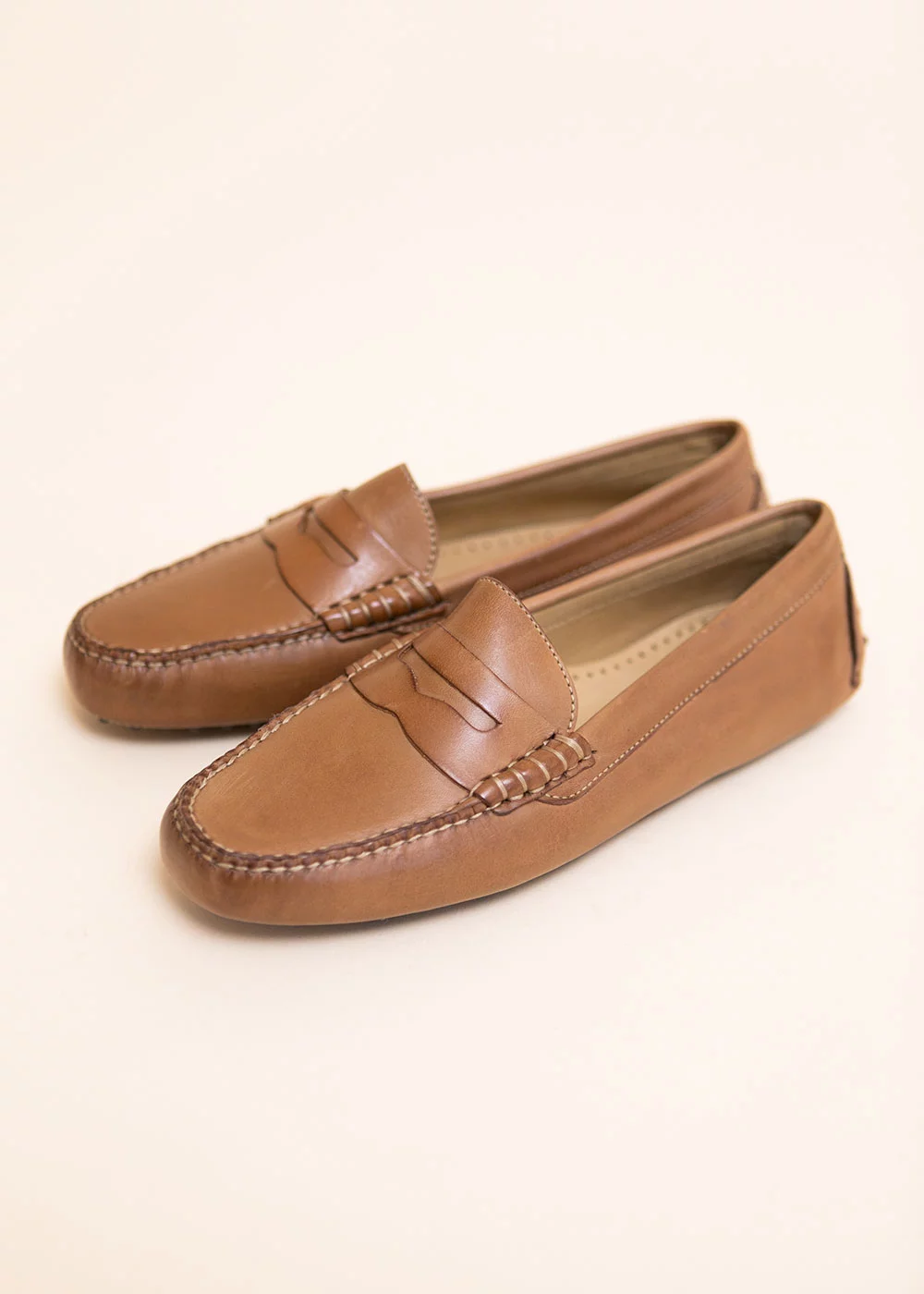 MOCASSIN DRIVER CUIR GOLD