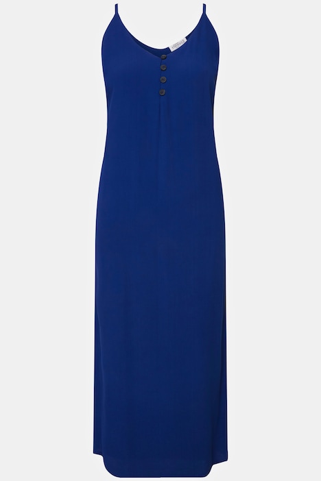 Maxikleid, A-Line, V-Ausschnitt, Spaghettiträger