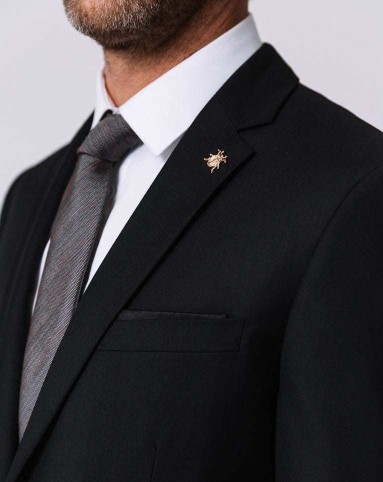 Veste ville noire deux boutons 