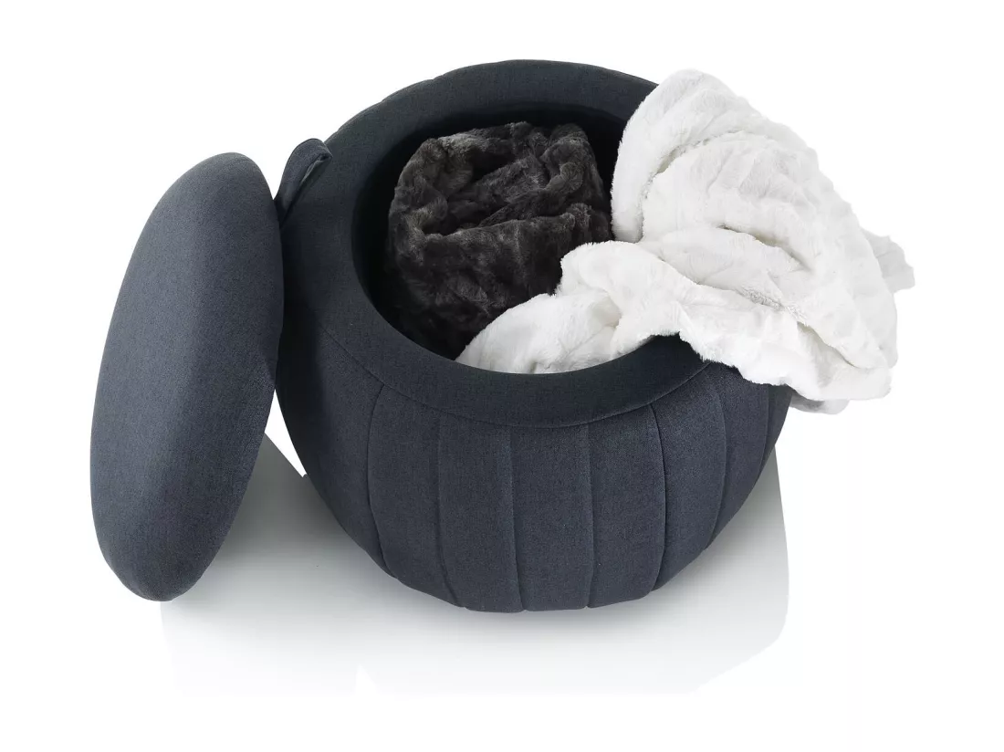 Pouf avec conteneur NAV bleu