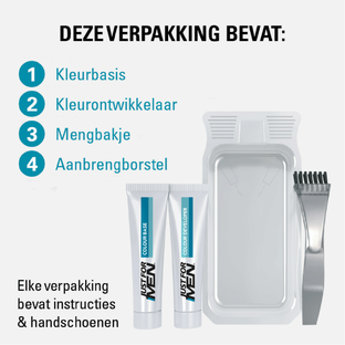 Just For Men Snor & Baard  Haarkleuring - M55 Zwart 1ST