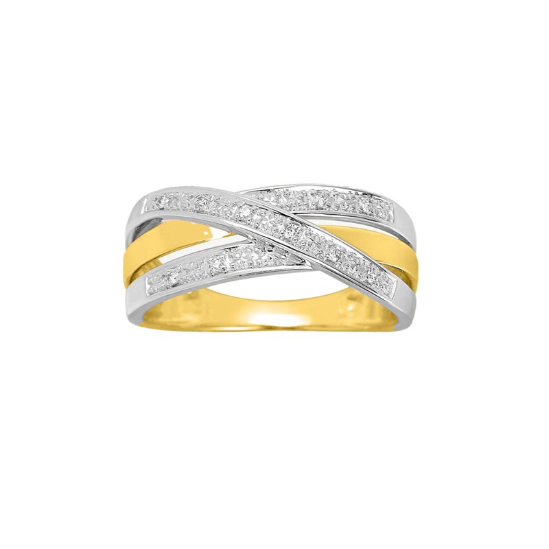 Bague Femme - Or 18 Carats - Diamant 0,05 Carats