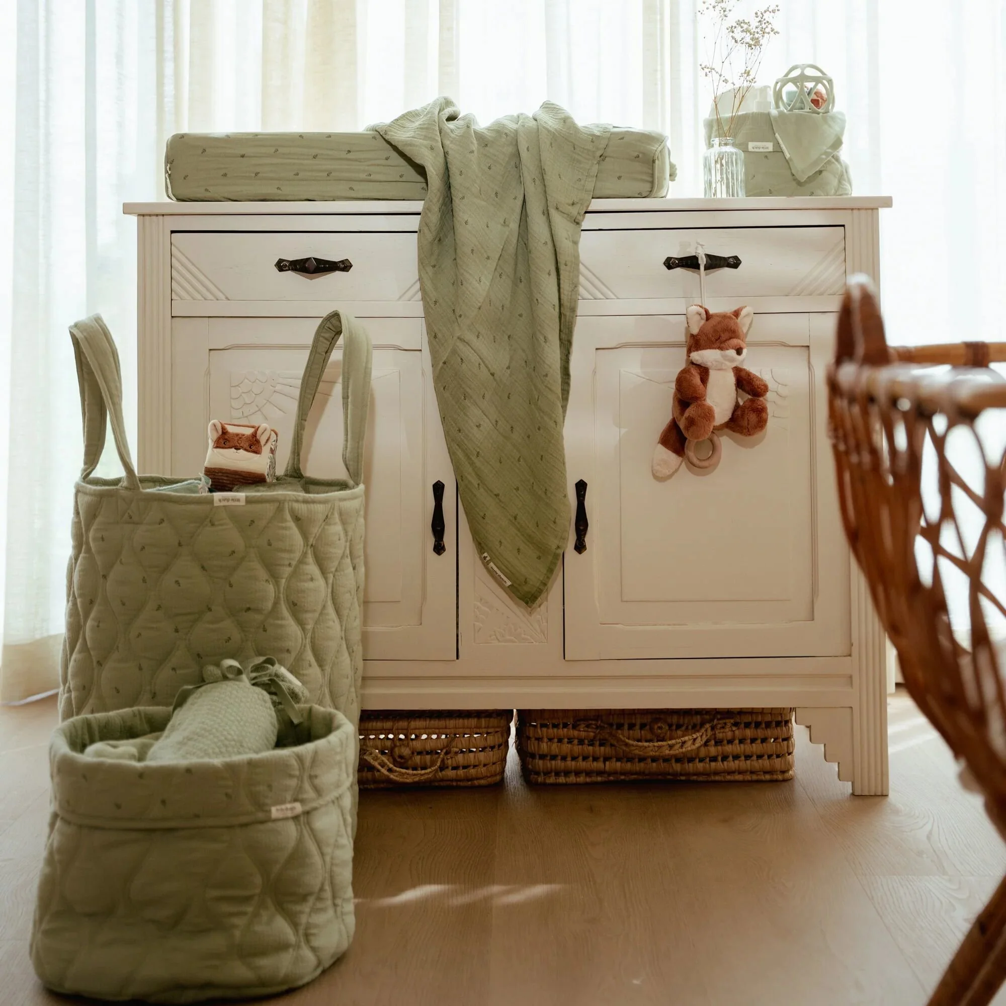 Opbergmand groot - Groen - Essentials