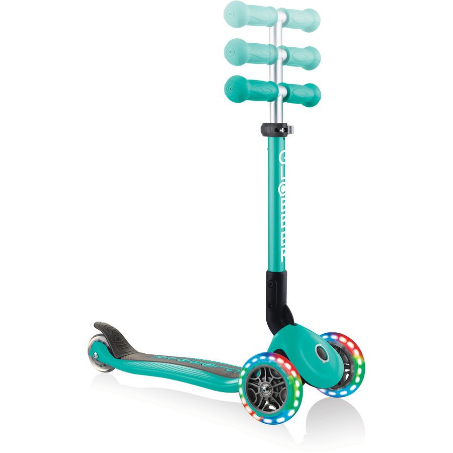 GLOBBER JUNIOR FOLDABLE LIGHTS türkis, mit Leuchtrollen