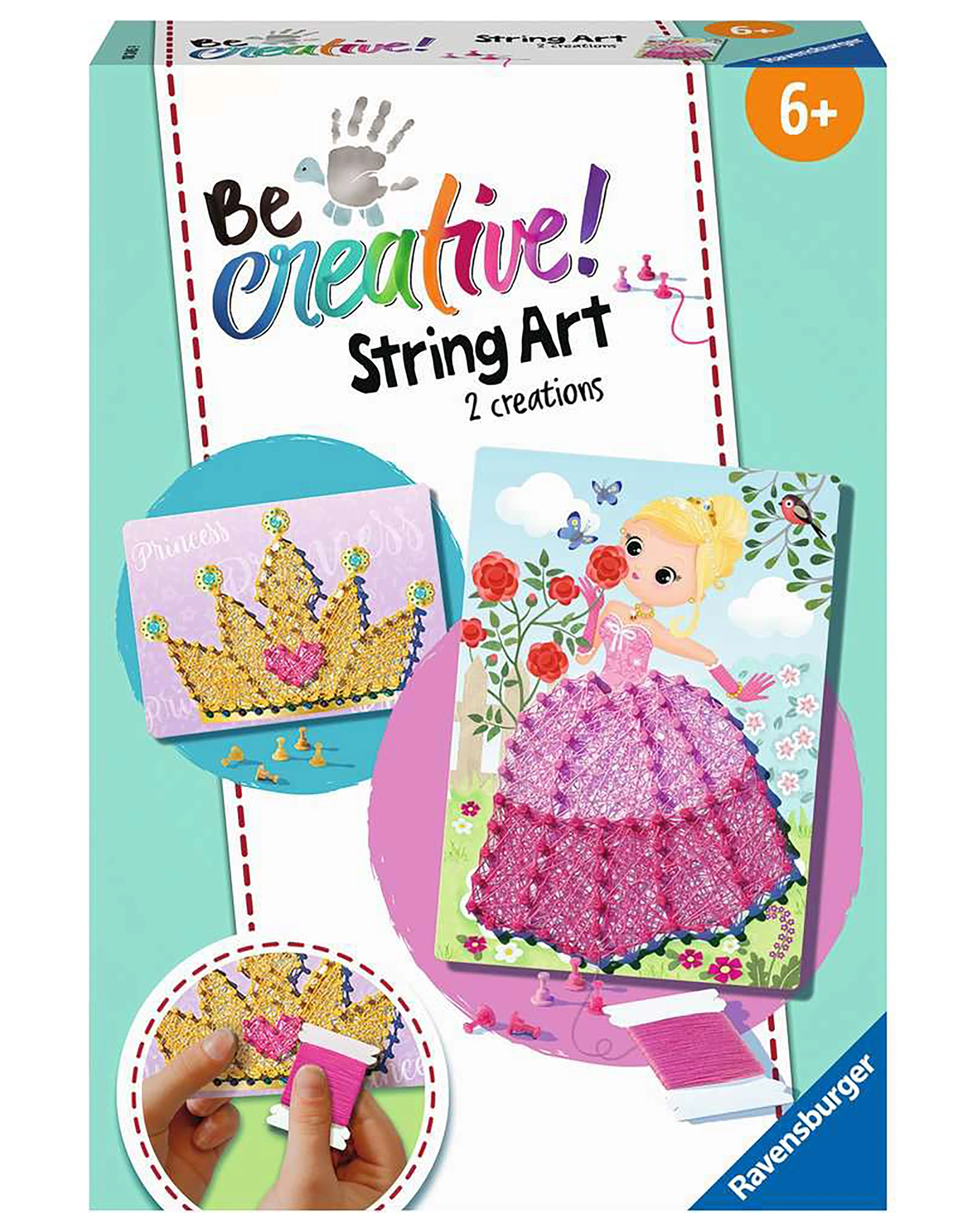 Bastel-Set BE CREATIVE!  STRING ART PRINCESS in bunt