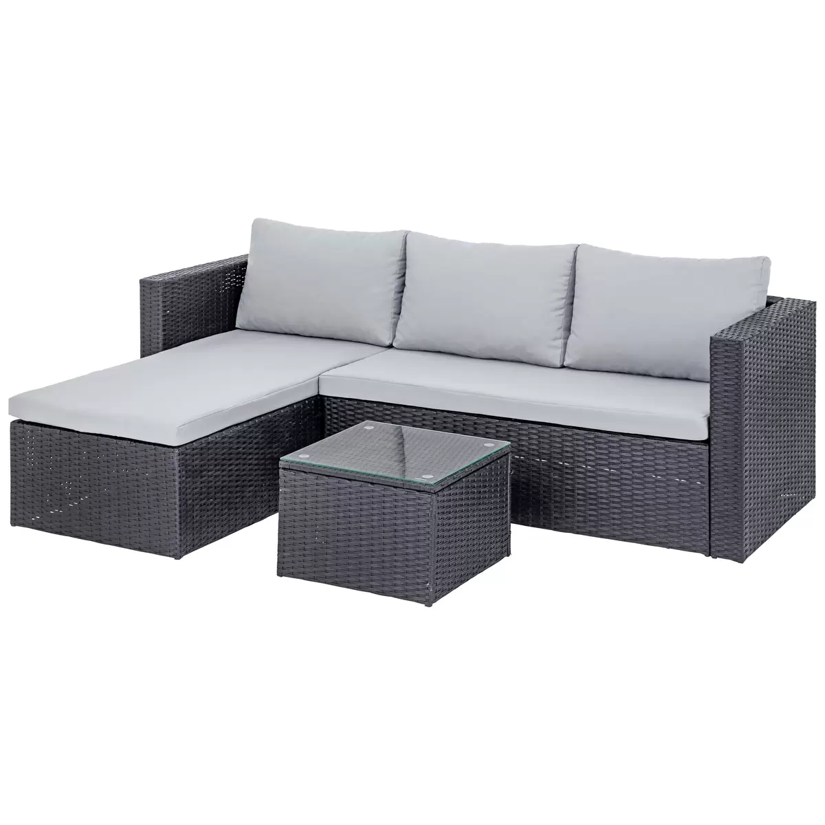 Ondega Loungegarnitur Sky 2tlg. links/rechts Montage Dunkelgrau