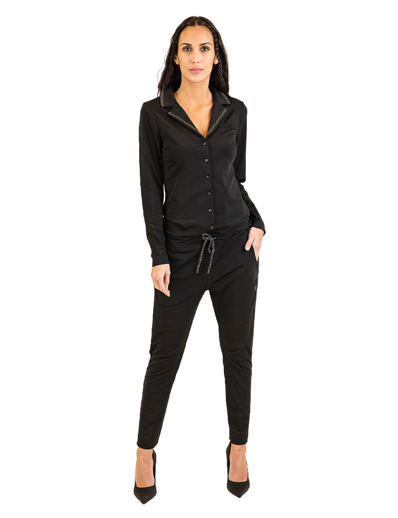HBT BASICS ESSENTIELS | ANNA SURJET COMBINAISON FEMME NOIR/MORDORÉ