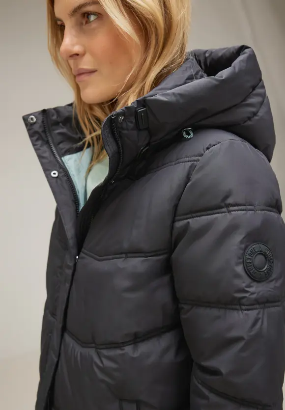 Teflon Winter-Steppmantel - Black